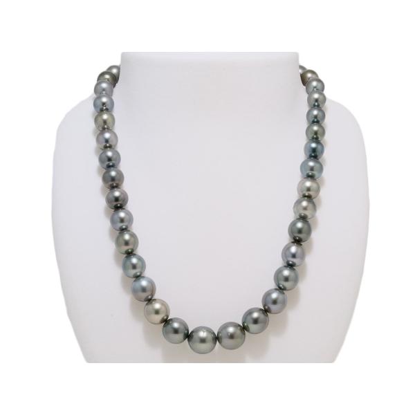 黒蝶真珠 黒真珠 8mmX12mm ネックレス ダークグレー系 ブラック