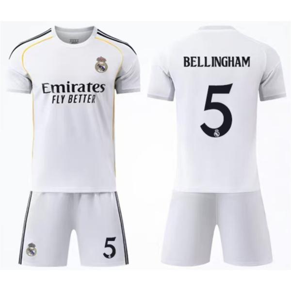 A302 サッカーユニフォーム レアルマドリード  2025/2026年シーズン  ホーム ＃5   大人用、子供用 半袖　上下着 ノーブランド品のレプリカ