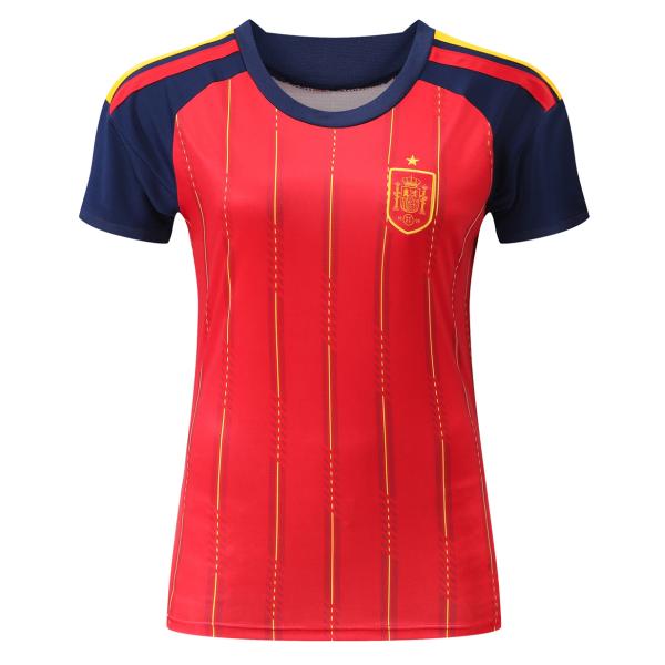 B383 スペイン代表 サッカーユニフォーム 2026-2027年ホーム 女性用 上着 ノーブランド品 番号、個人名は自由にカスタマイズできます