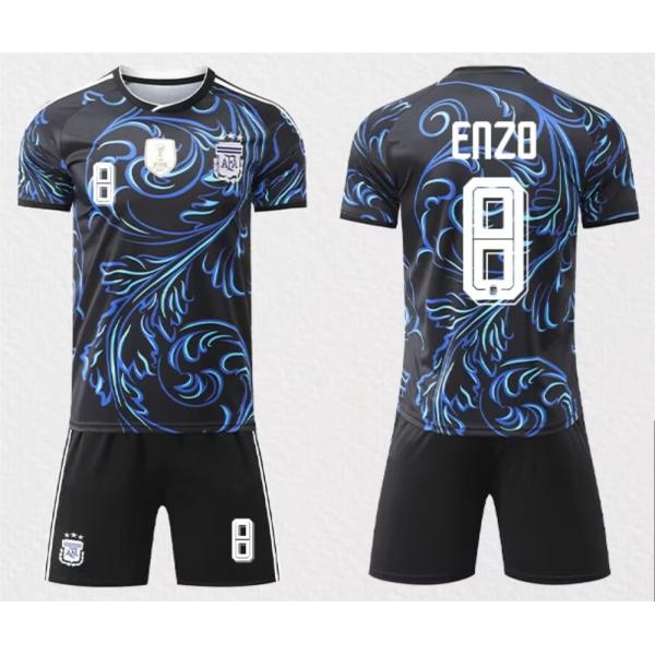 B325 サッカーユニフォーム アルゼンチン代表  2026/2030年シーズン  アウェイ ＃8 大人用、子供用 半袖ノーブランド品のレプリカユニフォーム