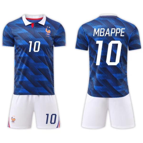 B358 サッカーユニフォーム フランス代表  2026/2030年シーズン  ホーム ＃10 MBAPPE 大人用、子供用 半袖ノーブランド品のレプリカユニフォーム