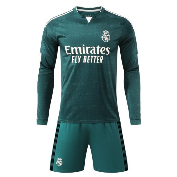 B502 サッカーユニフォーム レアルマドリード 2026-2027年 アウェイ 長袖大人用 子供用 ノーブランド品レプリカ 番号、個人名は自由にカスタマイズできます