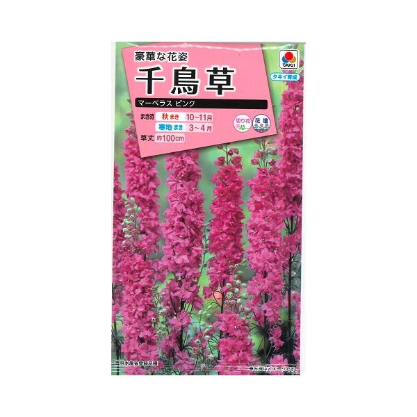 【千鳥草】マーベラスピンク【タキイ種苗】（0.5ml）ラークスパー【耐寒性一年草】[秋まき]