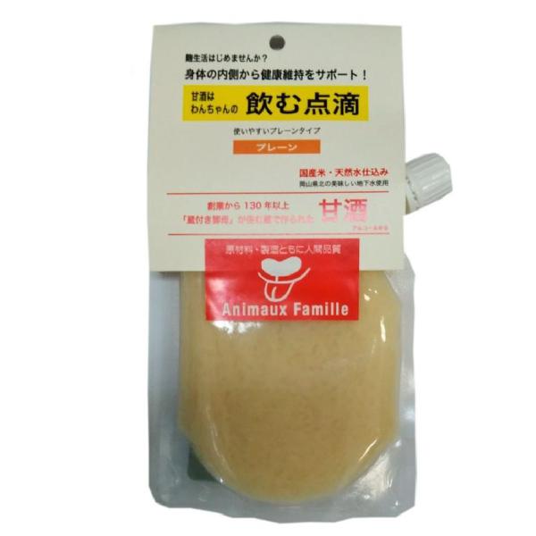 今、私たち人間も注目の発酵食品をワンちゃんにも！国産フードで安心のアニモファミールから、飲む点滴として有名な甘酒がワンちゃん用に登場しました。食べ方は様々ですが、まずはフードに振りかけて混ぜてお食べください。ドライフードが苦手なワンちゃんに...