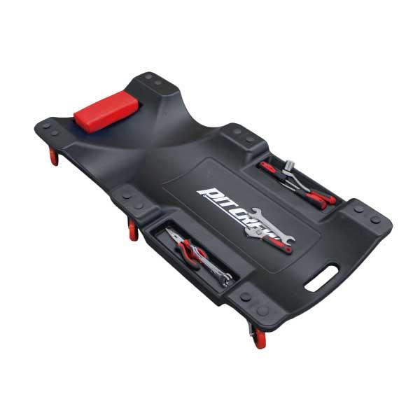 (PIT CREW)  メカニッククリーパー RED (102cm x 48cm) BIG SIZE 6輪、寝板 メンテナンス ガレージ ジャッキ リフト・ サイズ：102cm x 48cm・ 重量：4.8Kg・ 耐荷重：150Kg・ 地面...