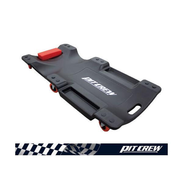 6輪ワイドクリーパー（寝板・メカニッククリーパー） PITCREW 2台セット 赤 102×48cm | キャスター付き・車整備用・自動車メンテナンス用