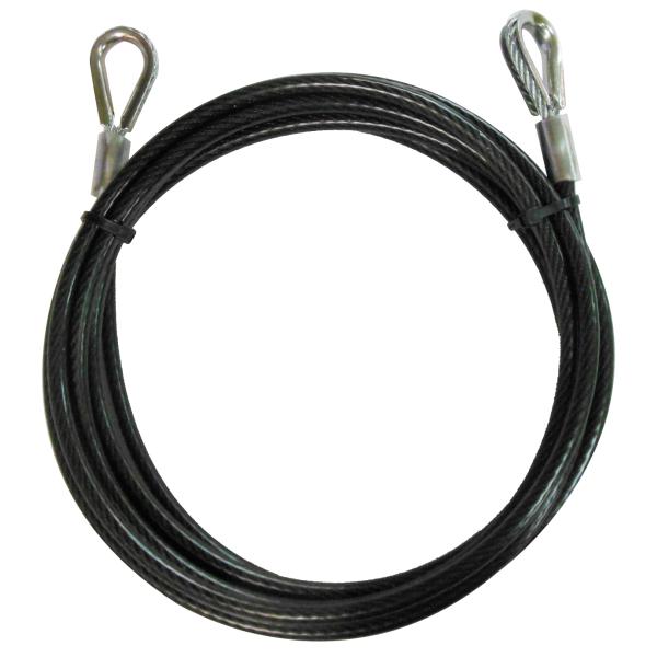 trad 三共コーポレーション THW-3253C PVC被覆メッキ付ワイヤーロープ（両端シンブル加工）径3.2mm×3m THW3253C 【360626】(15130619)