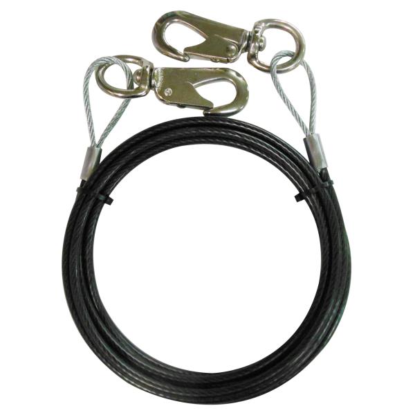 trad 三共コーポレーション THW-3253S PVC被覆メッキ付ワイヤーロープ（両端スナップ加工）径3.2mm×3m THW3253S 【360635】(15130628)