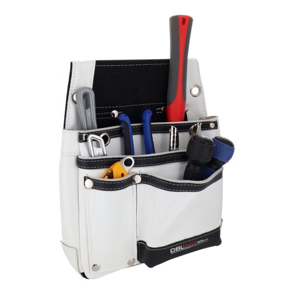 DBLTACT ダブルタクト DTL-07-WH 本革卓越 釘袋 2段  ホワイト DTL07WH 三共コーポレーション 【582502】(15150083)