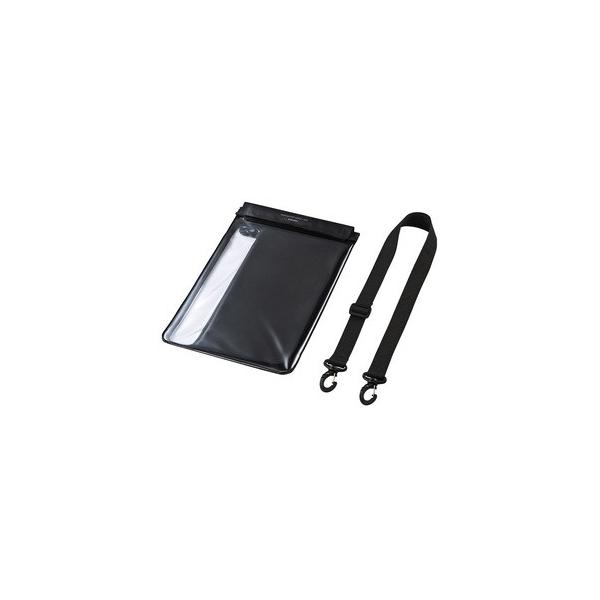 サンワサプライ タブレット防水防塵ケース（スタンド付き・ショルダーベルト付き・10.1型） PDA-TABWPST10BK