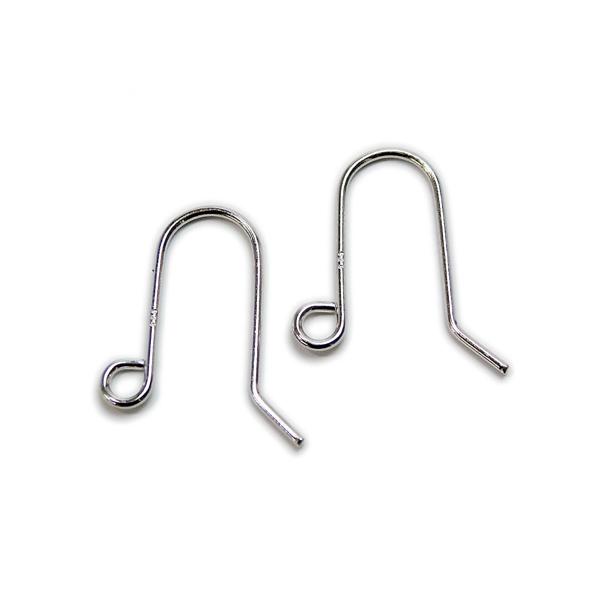 メール便 シルバーピアス フックピアス 1ペア シルバー925 銀製 Ag U字 ツリバリ タンブル ロジウムメッキ フックタイプ アクセサリー 金具 パーツ silver_s