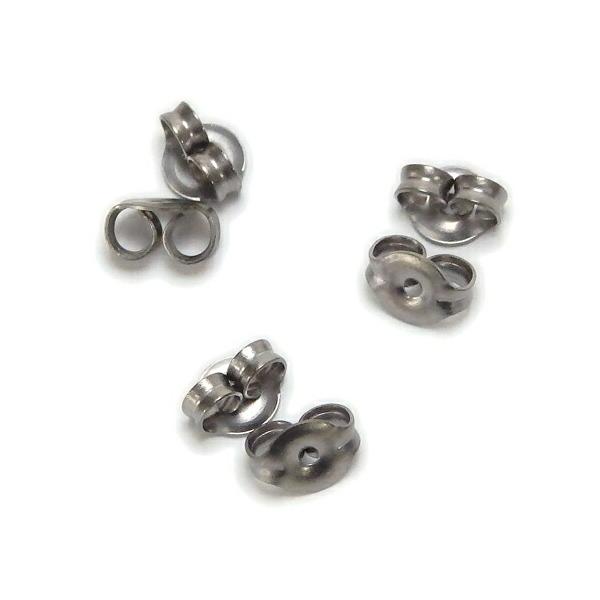 メール便 チタンピアスキャッチ 3ペア チタン ピアスキャッチ ピアス金具 アクセサリーパーツ ハロウィン ギフトに プレゼントに
