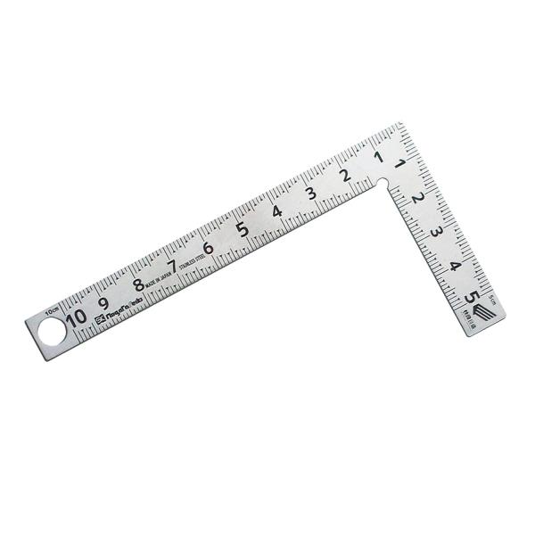 新潟精機 カーペンターミニ SK 快段目盛 10cm CM-10KD 曲尺 さしがね L型定規 ステンレス 日本製1000円ポッキリ Niigata Seiki