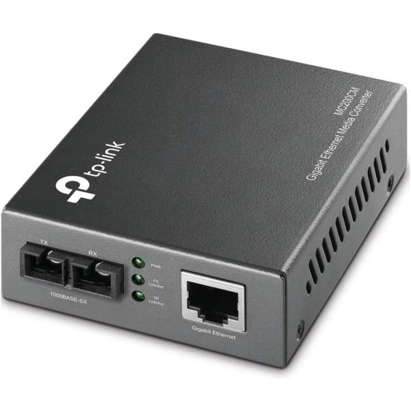 TP-Link MC200CM ギガビット メディアコンバーター マルチモード 光ファイバー 1000BASE-SX 1000BASE-T RJ45 SCコネクタ 最大550m対応 IEEE802.3ab 802.3z