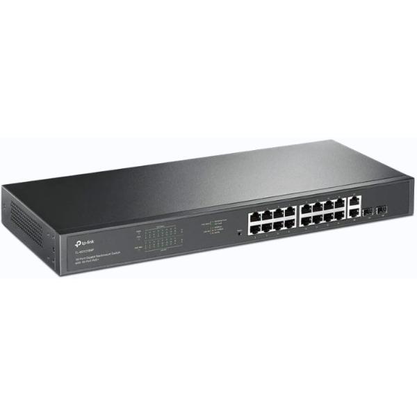 TP-Link TL-SG1218MP 18ポート ギガビット PoE+スイッチ 16ポートPoE対応 250W 250m延長 ラックマウント 監視向け