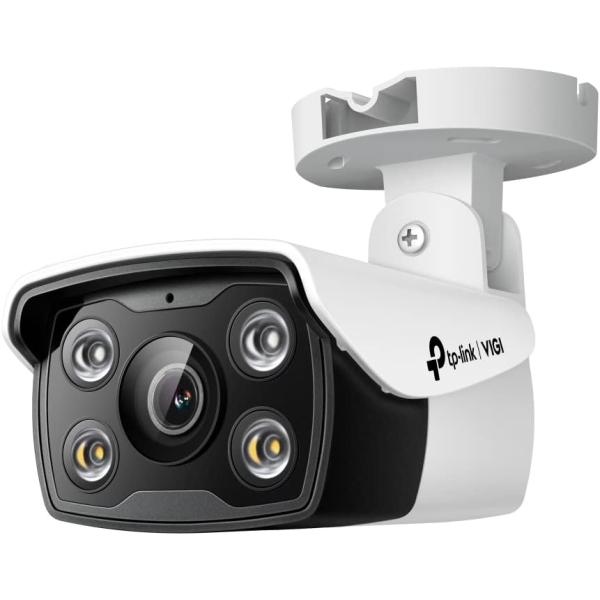 TP-Link VIGI C340(2.8mm) 4MP フルカラー バレット型 屋外用 防犯カメラ IP67 PoE ONVIF H.265+ 人物・車両識別 双方向オーディオ ネットワークカメラ