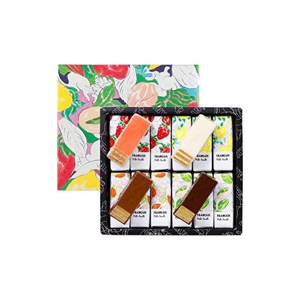 「商品情報」「主な仕様」いちご、れもん、ピスタチオ、ジャンドゥーヤ。個性の異なる４つのミルフィユを詰合わせました。大切な方への贈り物や、手土産にもおすすめです。【内容量】いちご、れもん、ピスタチオ、ジャンドゥーヤ 各3個【特定原材料】●いち...