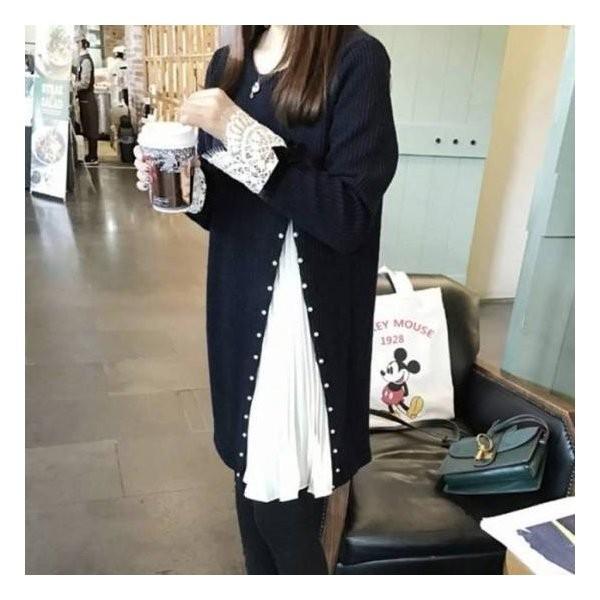ニットワンピース ニットワンピ 本物 40代 コーデ ロング 冬 膝丈 大きいサイズ 長袖 秋服 オシャレ きれいめ 通勤 秋冬新作 プリーツ 上品 着やせ 無地 お出かけ