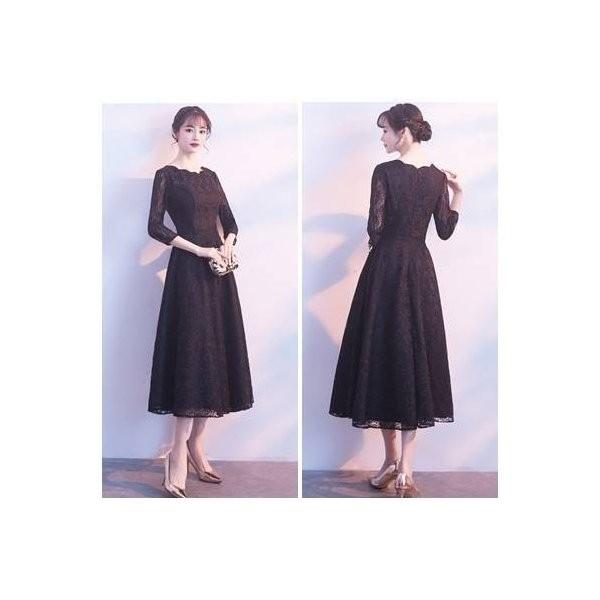 パーティードレス 代 30代 40代 50代 結婚式 ワンピース 大きいサイズ 袖あり フォーマル 服 服装 お呼ばれ 膝丈 親族 激安卸販売新品 女性 ドレス ロングワンピース 二次会