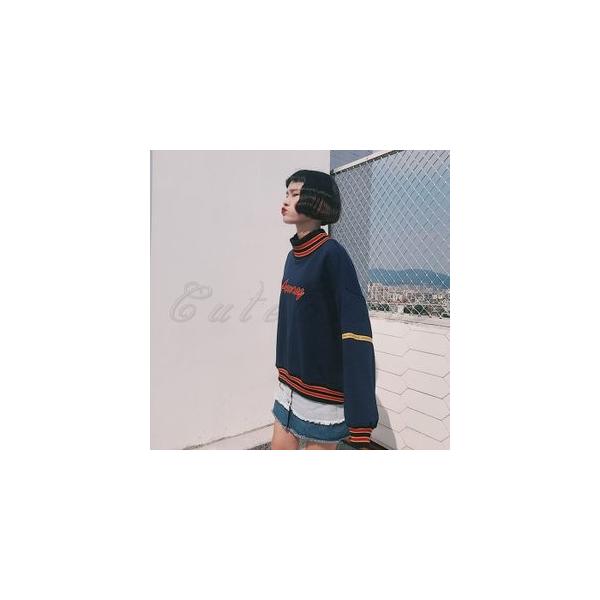 トレーナー パーカー レディース ハイネック 長袖 ゆったり プルオーバー 定番スタイル カジュアル スウェット トップス シンプル おしゃれ