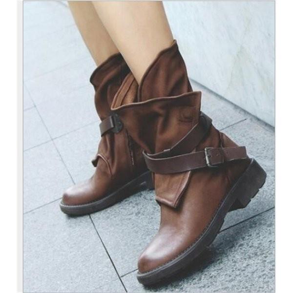 ブーツ レディース ウエスタンブーツ ショートブーツ ローヒール ショート 歩きやすい シンプル 冬 キャメル 防水 黒 New 秋 大きいサイズ