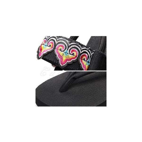 サンダル レディース 夏 サマー スリッパ レース 厚底 ビーチサンダル 現金特価 海辺 可愛い フラット 民族風 履きやすい 疲れにくい おしゃれ 人気 美脚