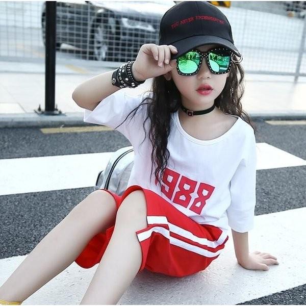 子供ジャージ 上下セット スウェット2点セットアップ メーカー直売 半袖tシャツ パンツ 七分丈 トレーニングウェア 夏新作 女の子 キッズ 子供服 ジュニア スポーツウェア