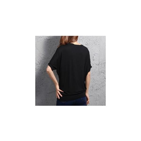 買い物 Tシャツ レディース 半袖 無地 ドルマンスリーブ ゆったり 丸首 おしゃれ 大きいサイズ トップス スポーツ クルーネック Tシャツ