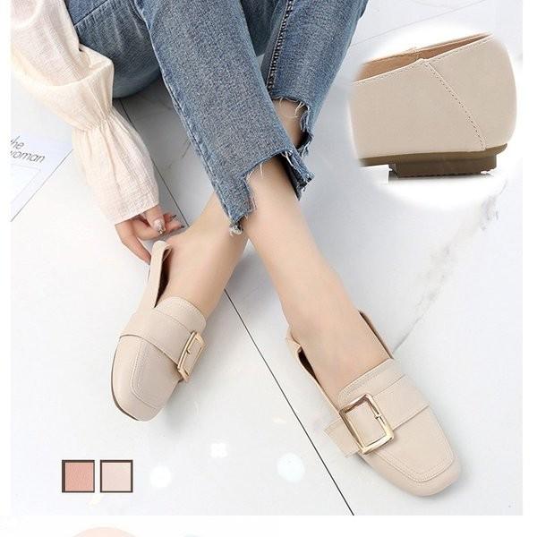 スクエアートゥパンプス 婦人靴 履きやすい レディース 大きいサイズ フラットシューズ 美脚 歩きやすい コンフォート