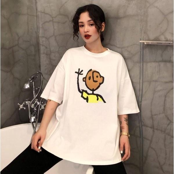 Tシャツワンピース ビッグtシャツ ロンtシャツワンピ 半袖 春夏 レディーストップス ロンティー