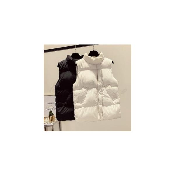 中綿ベスト レディース ショート丈 ダウン風ベスト 立ち襟 フードなし 超激安 厚手 防寒 おしゃれ トップス きれいめ あったか 綿入り アウター