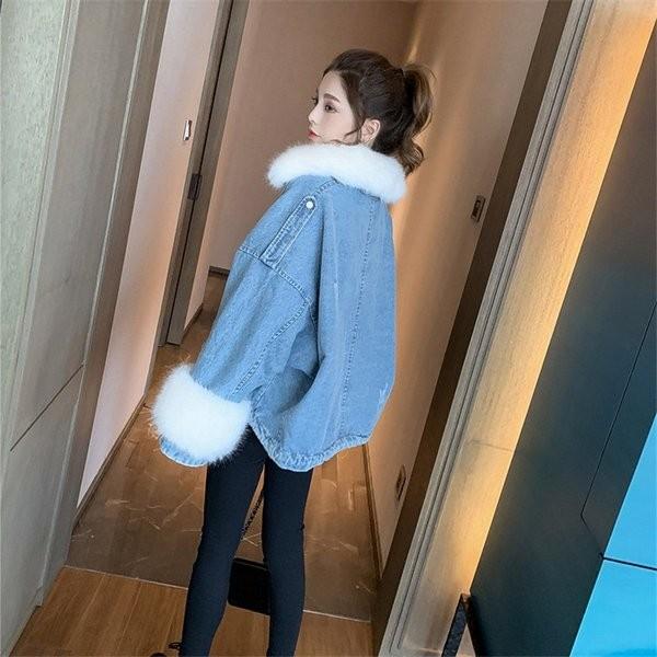 デニムコート ボア付き ジャケット レディース コート アウター 裏ボア デニムジャケット トップス 防寒着 ジージャン 厚手 限定品 Smlxl あったか