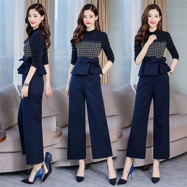 セットアップ レディース 2点セット ワイドパンツ ファクトリーアウトレット フォーマル 結婚式 二次会 パンツドレス きれいめ 入学式 母親 40代 大人 卒業式 ガウチョパンツ 上品 通勤 Ol
