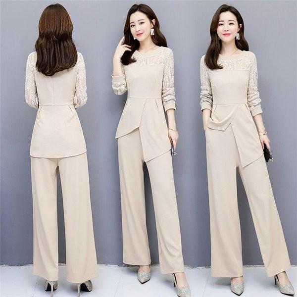 セットアップ ワイドパンツ レディース フォーマル パンツドレス 二次会 ガウチョパンツ 2点セット 40代 セレモニー 安心の実績 高価 買取 強化中 着痩せ Ol 入園式 卒業式 通勤 入学式