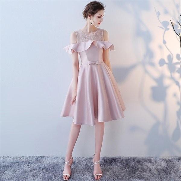 パーティードレス 袖なし 結婚式ドレス ウエディングドレス フリル 可愛い おしゃれ 着痩せ 成人式 食事会 大人 アウトレット品 披露宴 卒業式 お呼ばれ 二次会 上品