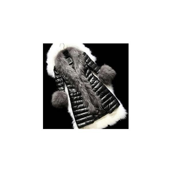 本日の目玉 ロングコート レディース 毛皮コート ファージャケット ファー襟 アウター ファッション 防寒