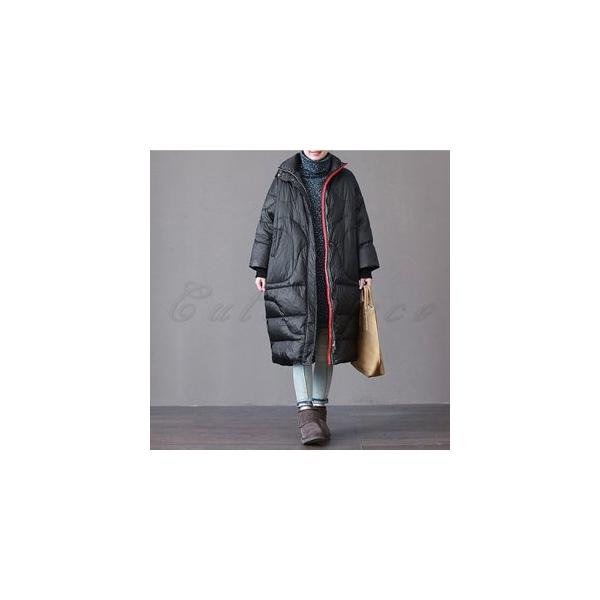 ダウンコート レディース ロング丈 立ち襟 軽量 薄手 ゆったり アウター きれいめ アウトレット 大きいサイズ 防寒 あったか おしゃれ