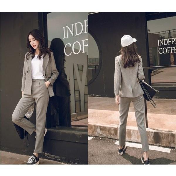 フォーマルスーツセットセットアップ フォーマル ついに入荷 ミセススーツ 事務服 制服 ビジネス ゆったり カジュアル パンツ 春 通勤 結婚式 秋 卒業式 入学式