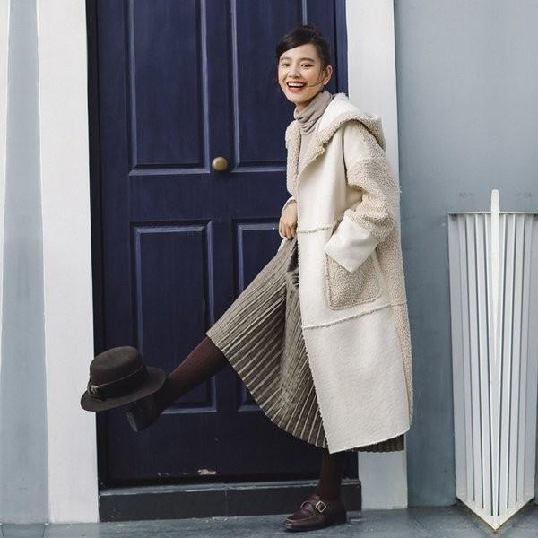レディース コート a W新作送料無料 セーム革切り替え フェイクムートンコート ロング丈 秋冬物 おしゃれ ロングコート 暖かい 防寒着 アウター きれいめ