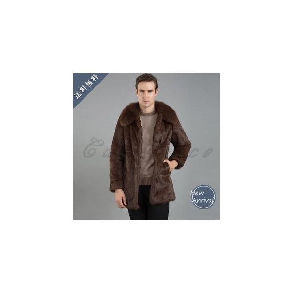 毛皮コート ファーコート メンズジャケット 無地 大きいサイズ 送料