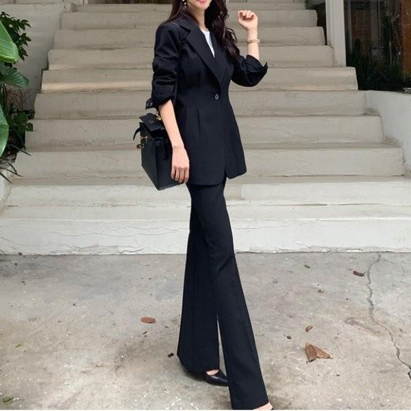 おしゃれ セットアップ レディース 秋 パンツスーツ スーツジャケット 2点セット ワイドパンツ オフィス 女性 通勤 おしゃれ セレモニー Ol 30代 40代 ビジネス