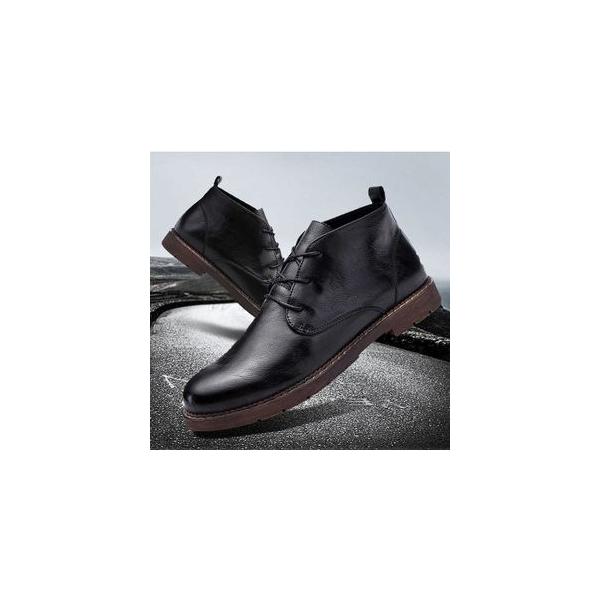 ビジネスシューズ メンズ ショートブーツ 裏起毛 裏ボア付き 革靴 手数料無料 通勤 カジュアル レースアップ オフィス 紳士靴 かっこいい おしゃれ