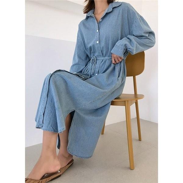 ワンピース シャツワンピース ロングワンピース レディース マキシ丈 セール 登場から人気沸騰 デニムワンピース ロングシャツワンピース 秋 ロングガウン リネンワンピース カーディガン