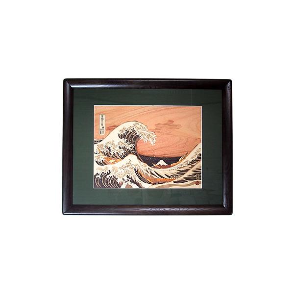 【額入り、保存箱あり】和風木象嵌（木画）/ 絵画、美術品、工芸品 木象嵌 風神・雷神 | 寄木オンラインショップ