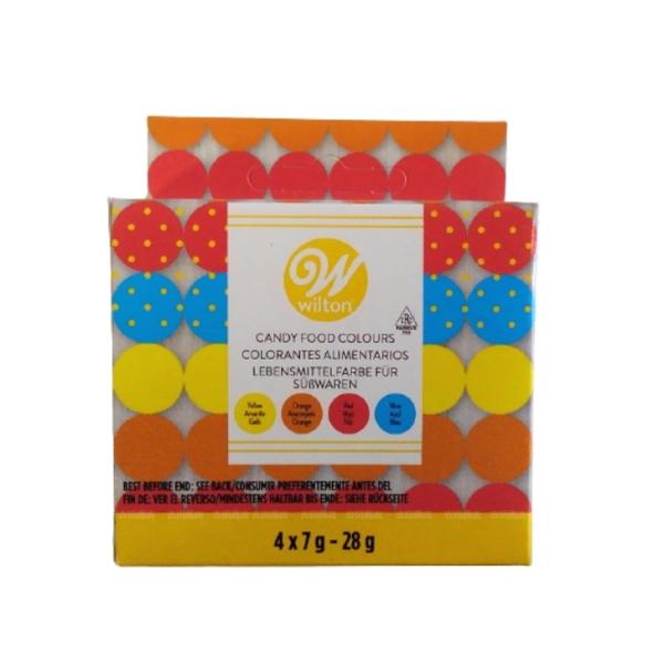 Wilton ウィルトン チョコレート色素 プライマリーカラー キャンディセット ジェル状 4色 赤 黄 水色 オレンジ