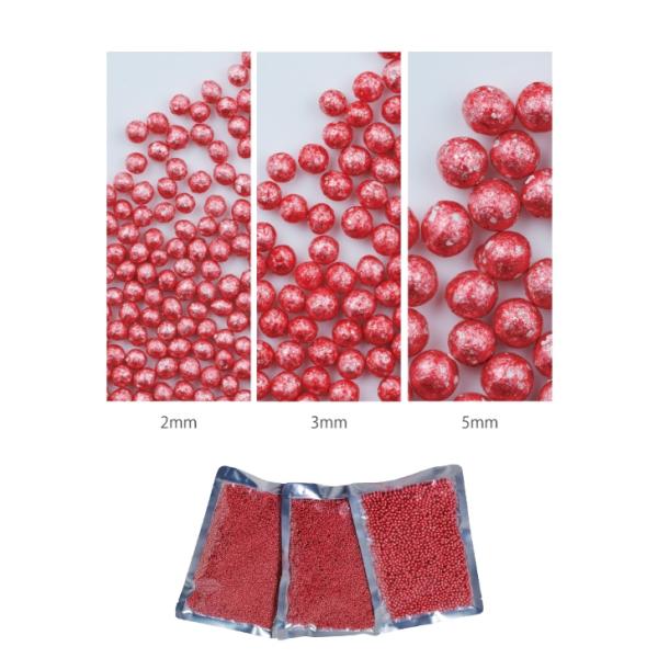 本品はゆうパック優待配送商品です。アラザンシュガーレッド業務用200gサイズは３種類からお選び下さい、「2mm」、「3mm」、「5mm」クリスマスやバレンタインに重宝する、赤色のアラザンが登場しました。チョコレートやケーキなどに素敵な輝きを...