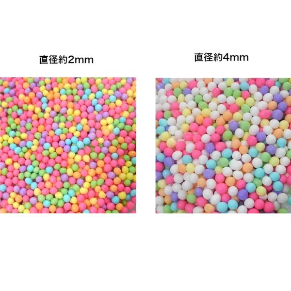 丸い粒状のかわいらしいトッピングシュガー、ドリンクやケーキなどのお菓子にかけてご利用下さい。サイズは「約2mm」「約4mm」のタイプよりお選び下さい。2mmタイプはカラフルでポップな印象。4mmタイプは白を基調とした柔らかい印象。※袋によっ...