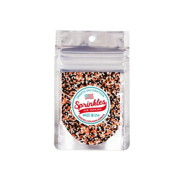 メール便対応※メール便ご希望の場合は配送方法の変更にて「メール便（日本郵政）」をお選びください。手順がご不明の場合はご連絡ください。ノンパレルのホワイト・オレンジ・ブラックのMIX。ハロウィンカラーなので、ケーキのアクセントにもピッタリ。ノ...