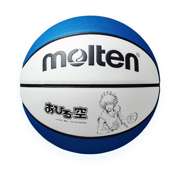 あひるの空 コラボバスケットボール 7号 B7C3790-AS molten あひるの空×モルテン コラボバスケットボール 7号球 人工皮革 ホワイト