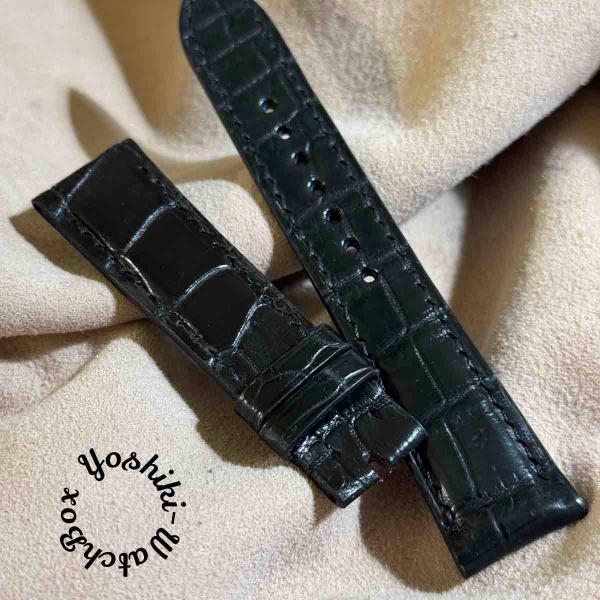cro-1660 クロコダイル 腕時計ベルト ブラック ラグ幅18 mm cro-1907 クロコダイル 腕時計 ベルト ブラック (ラグ幅21 mm